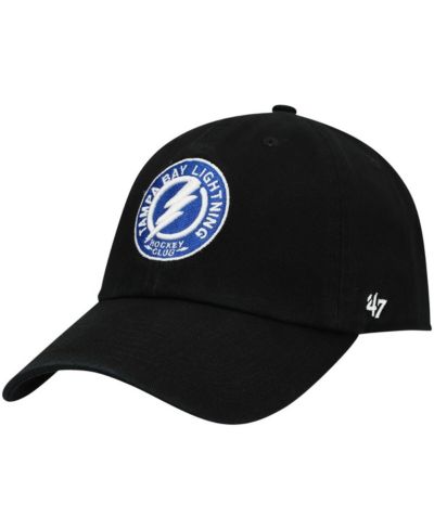 Мужская кепка '47 Brand Black Tampa Bay Lightning Team Clean Up регулируемая