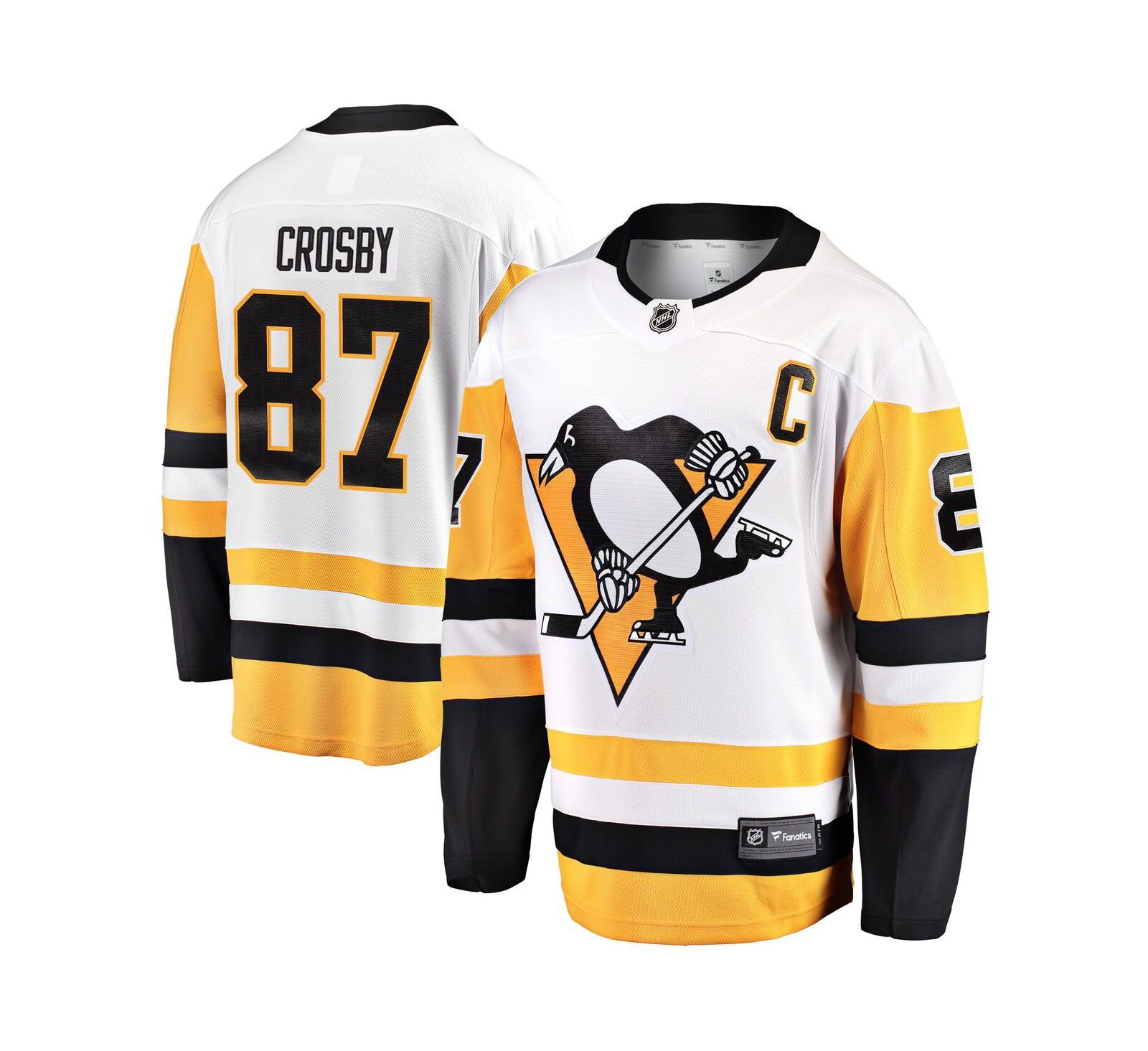Fanatics Men's Sidney Crosby White Pittsburgh Penguins Breakaway Jersey