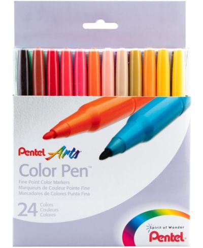 Цветные маркеры Pentel Arts Color Pen Fine Point 36/Pkg-Assorted Colors