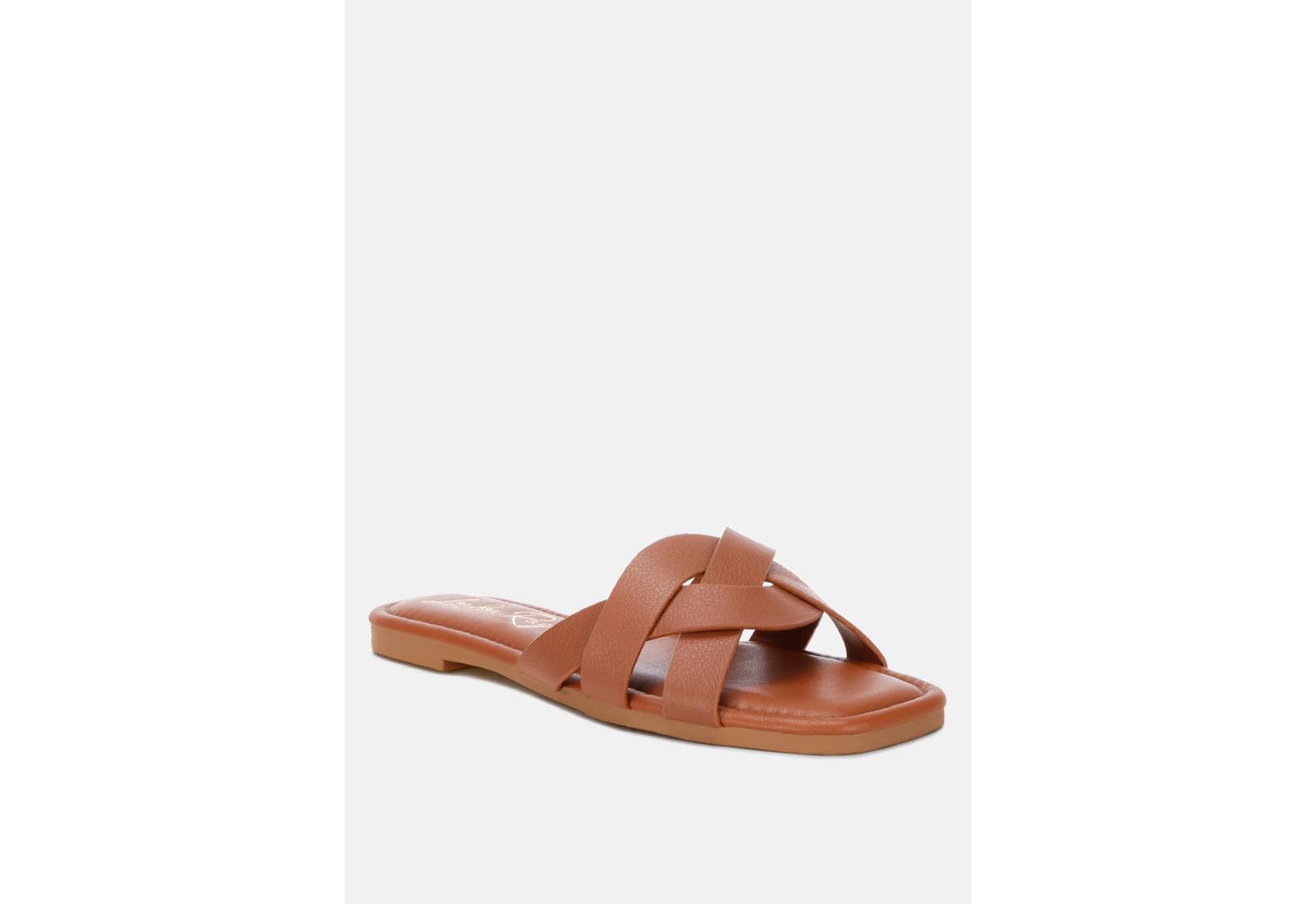 London Rag Women's Dickery Knotted Straps Detail Slip Ons