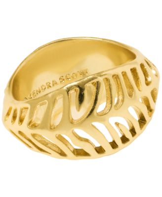 Kendra Scott 14k Gold-Plated Tiger Striped Mikki Band Ring