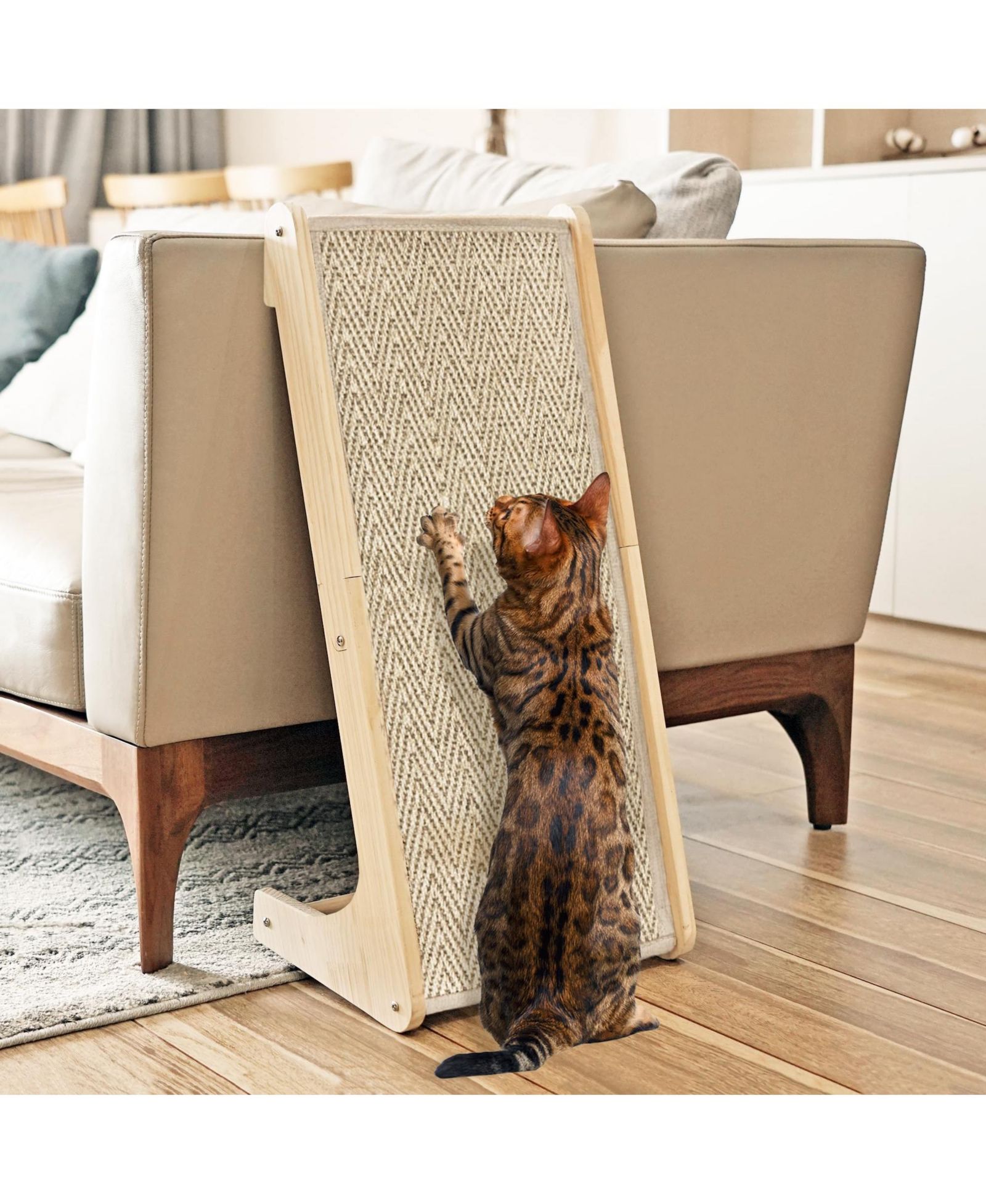 ARONKL Когтеточка для кошек Sisal Ramp L Shape, настенная мебель для защиты