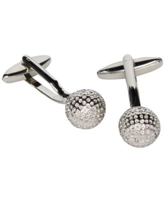 Perry Ellis Portfolio Men's Silver-Tone Golf Ball Cufflinks
