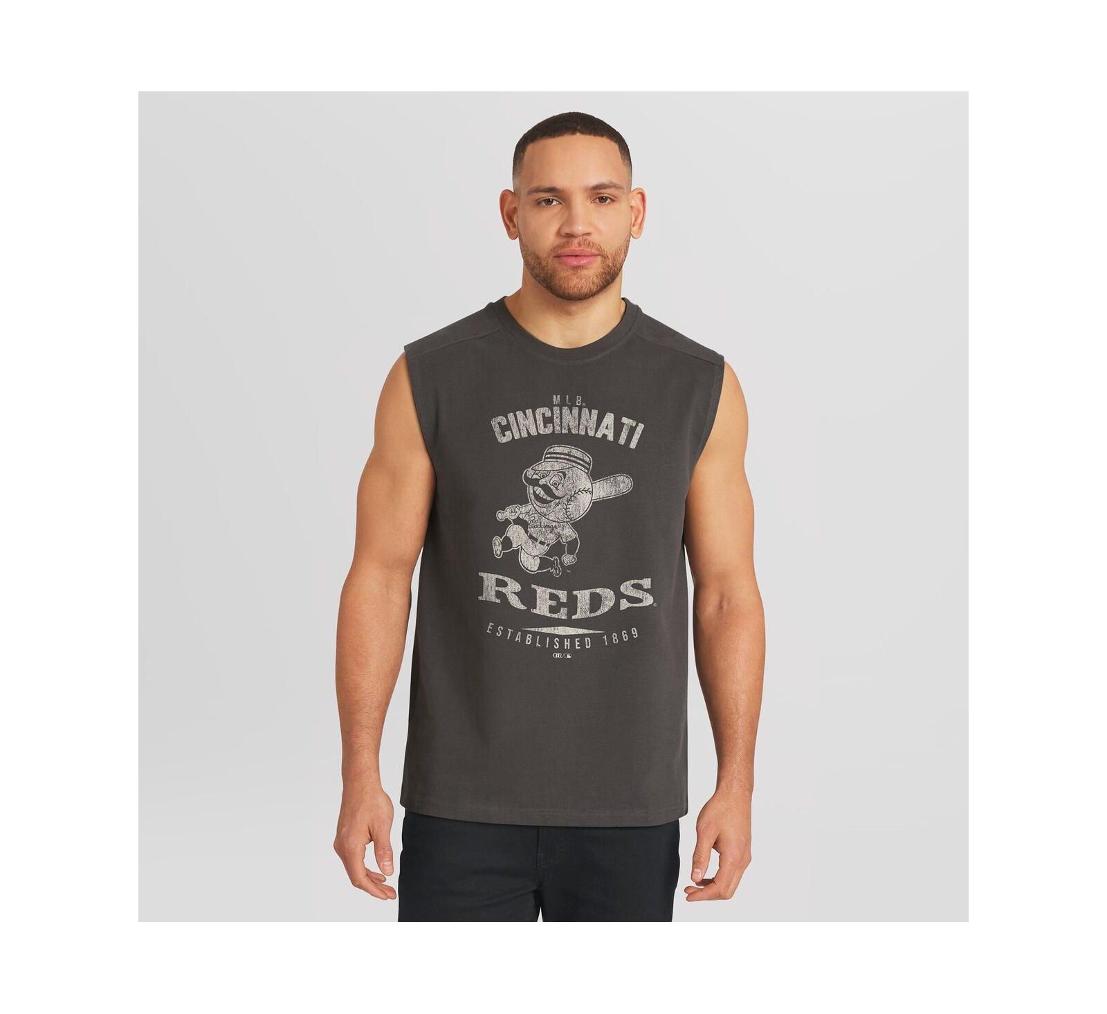 Darius Rucker Collection by Fanatics Men's Charcoal Cincinnati Reds Muscle Tank Top