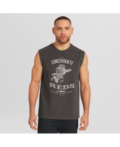 Darius Rucker Collection by Fanatics Men's Charcoal Cincinnati Reds Muscle Tank Top