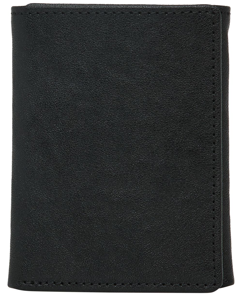 Perry Ellis Portfolio Men's Leather Double-Stitch Trifold Wallet
