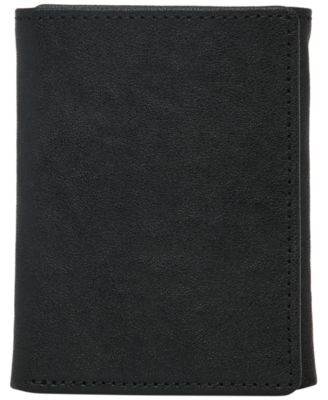 Perry Ellis Portfolio Men's Leather Double-Stitch Trifold Wallet