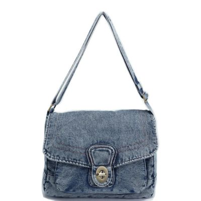 Luma Denim сумка через плечо из денима, голубая джинсовая сумка с регулируемым ремешком