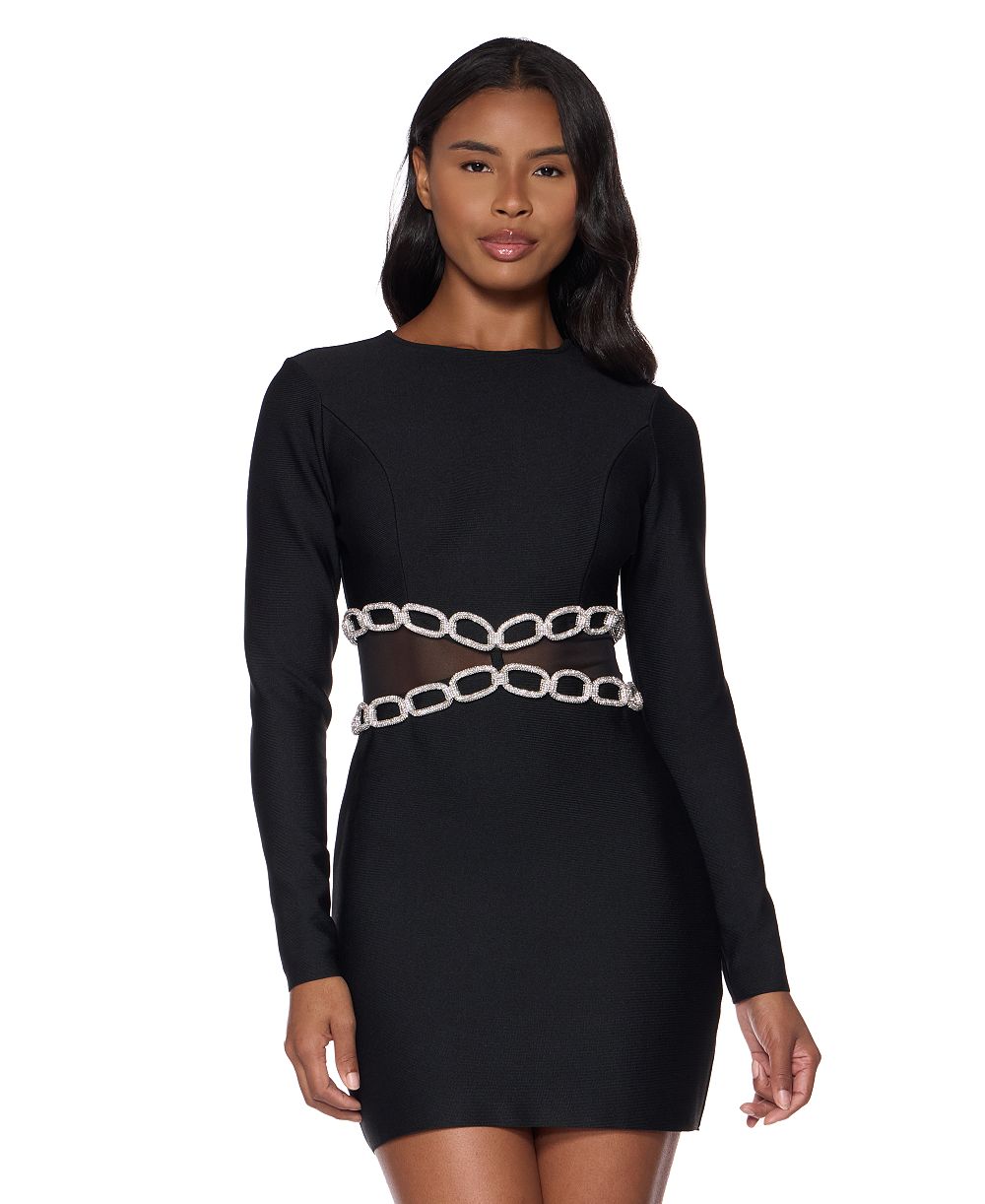 Женское мини-платье Alex & Sophia Long-Sleeve Body-Con