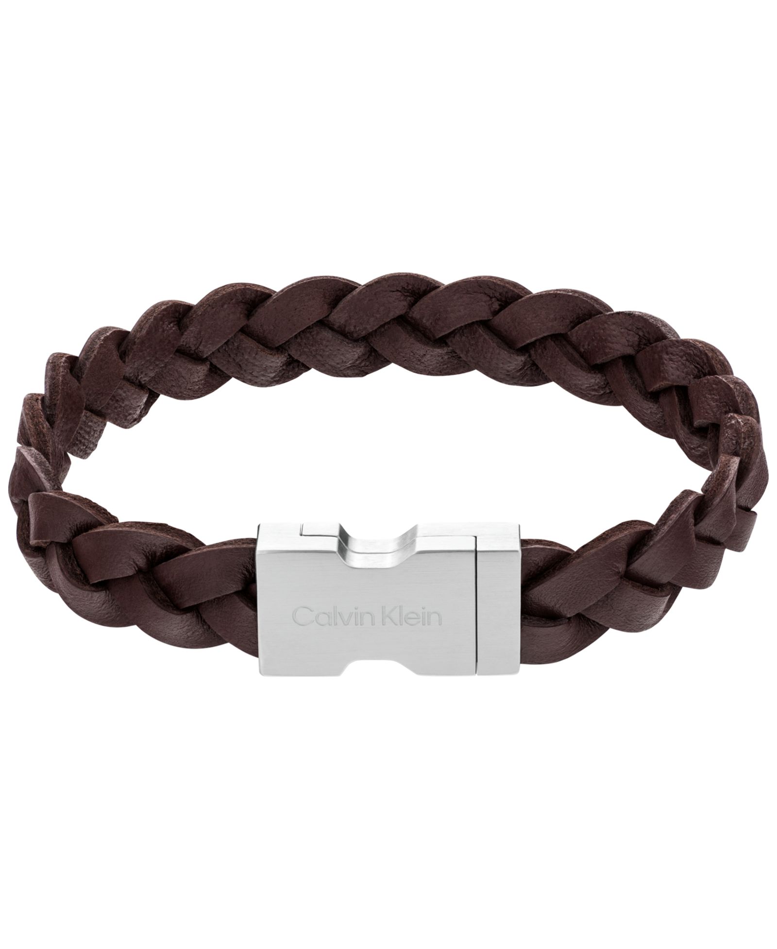 Calvin Klein Men's Leather Industrial Hardware Bracelet