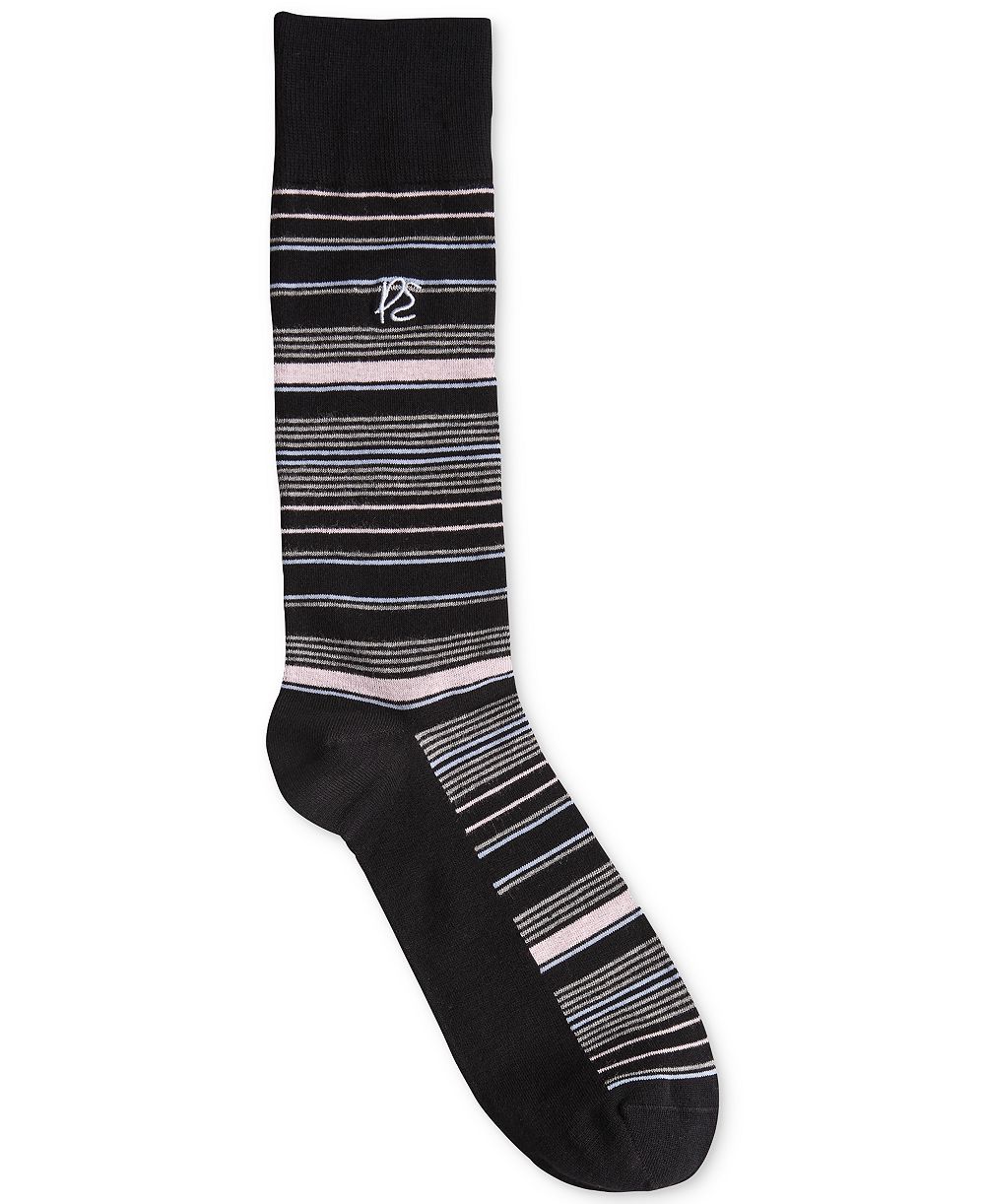 Perry Ellis Portfolio Men's Stripe Crew Socks