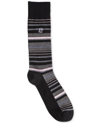 Perry Ellis Portfolio Men's Stripe Crew Socks