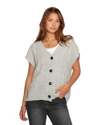 Женский вязаный жилет Belle & Bloom Rosette Oversized