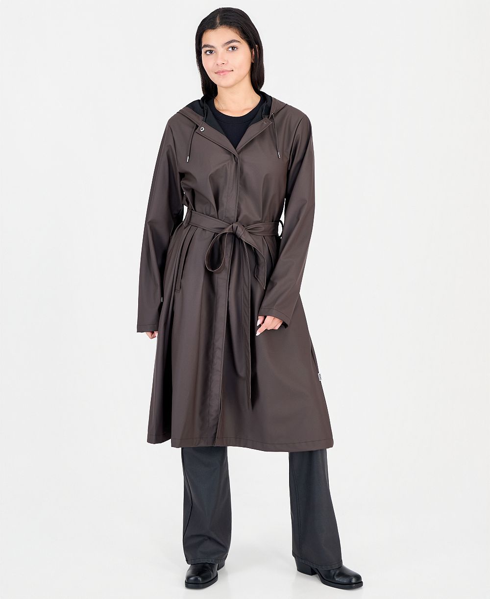 Rains Women's Waterproof A-Line Belted Raincoat