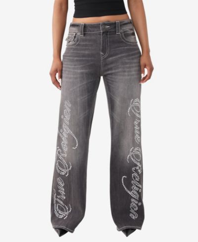 Женские джинсы True Religion Bobbi Mid-Rise Baggy с откидной кокеткой