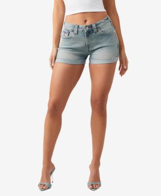 True Religion Женские джинсовые шорты Jennie Skinny Mid-Rise Flap