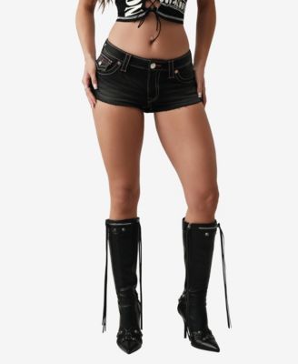 True Religion Женские Spicy Mid-Rise Flap Shorts