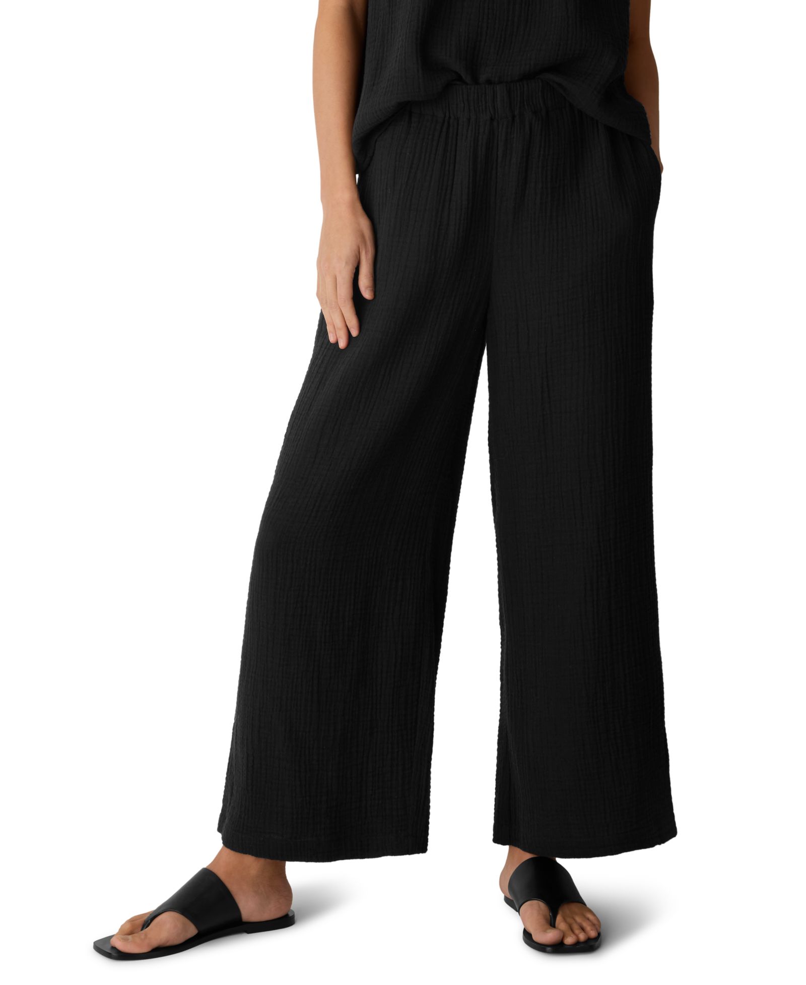 Женские брюки Eileen Fisher Cotton High-Rise Wide-Leg