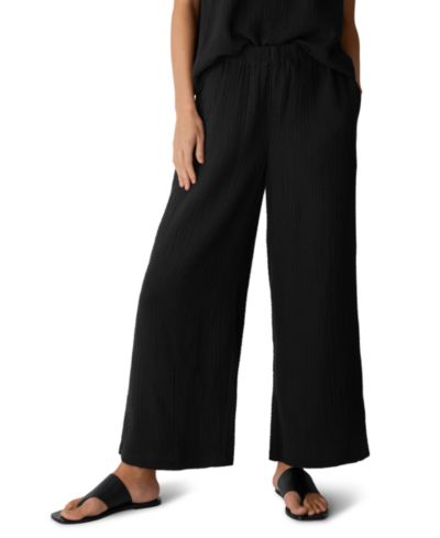 Женские брюки Eileen Fisher Cotton High-Rise Wide-Leg
