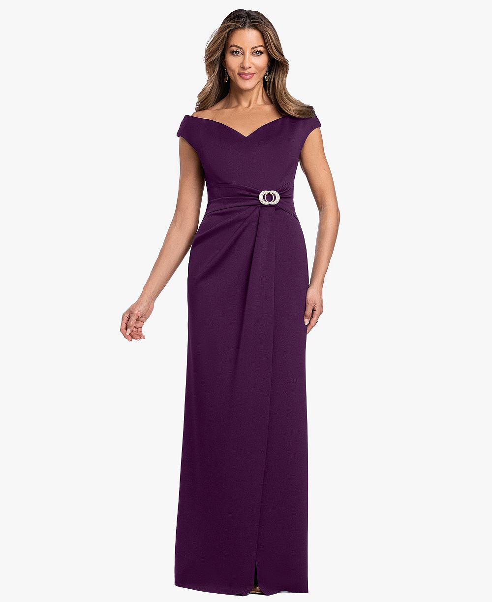 Женское вечернее платье Betsy & Adam Petite Off-The-Shoulder Gown