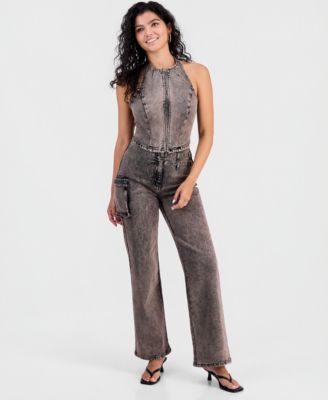 Женские джинсы Bar III Women's Dirty Denim High-Rise Straight