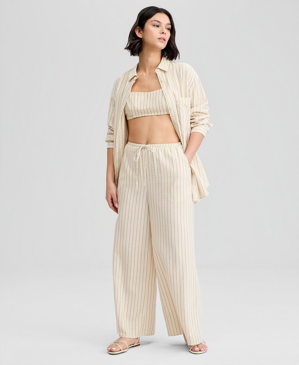 Брюки And Now This Women's Striped Wide-Leg