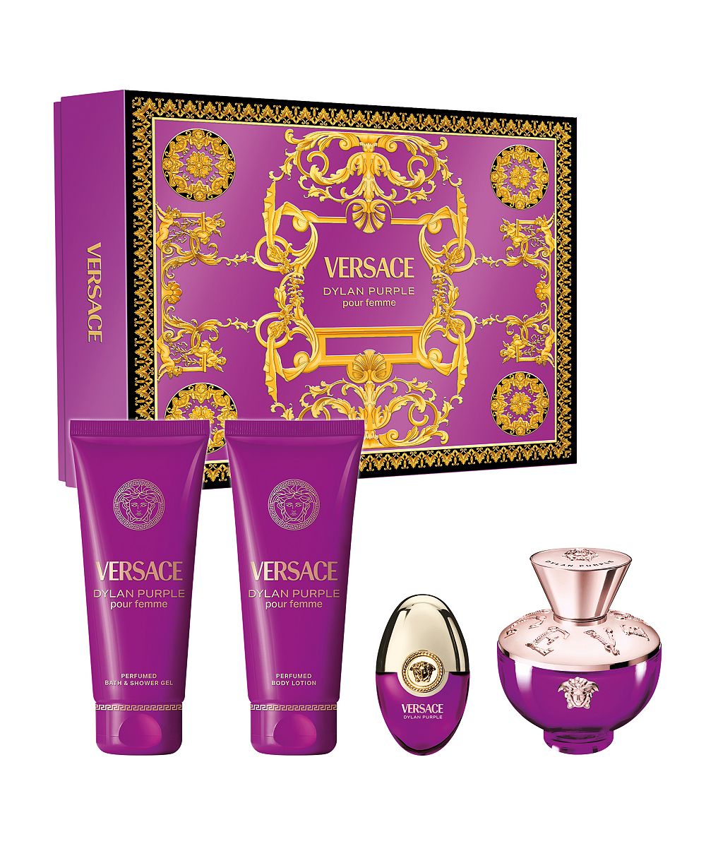 Подарочный набор Versace из 4 флаконов парфюма Dylan Purple Eau de Parfum