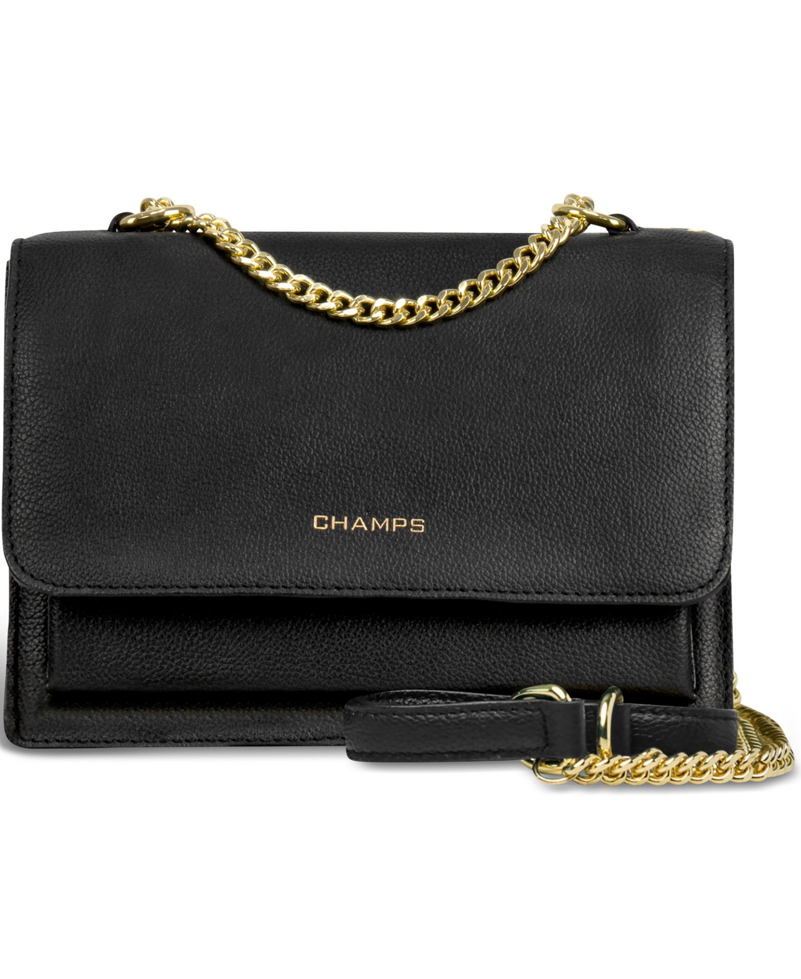 CHAMPS Leather Travel Clutch 8.5" Shoulder Bag