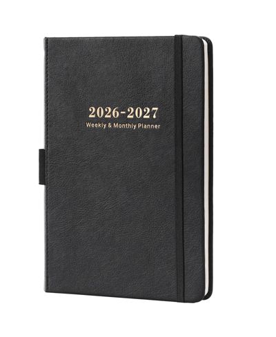 Ежедневник GNUADZ 2026, еженедельный/ежемесячный/ежедневный, в твердом переплете из кожи
