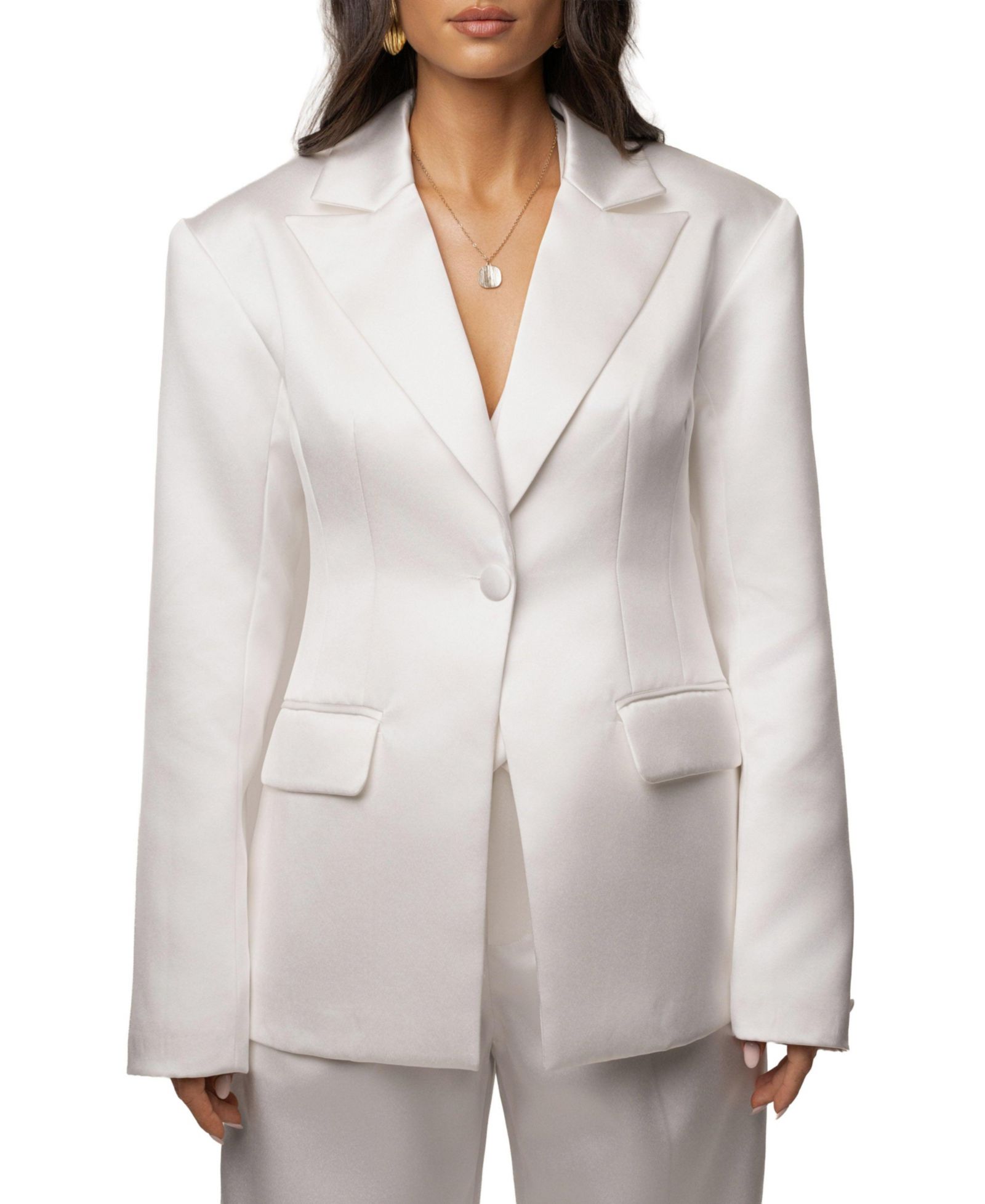JLUXLABEL Women's Victoria Satin Blazer