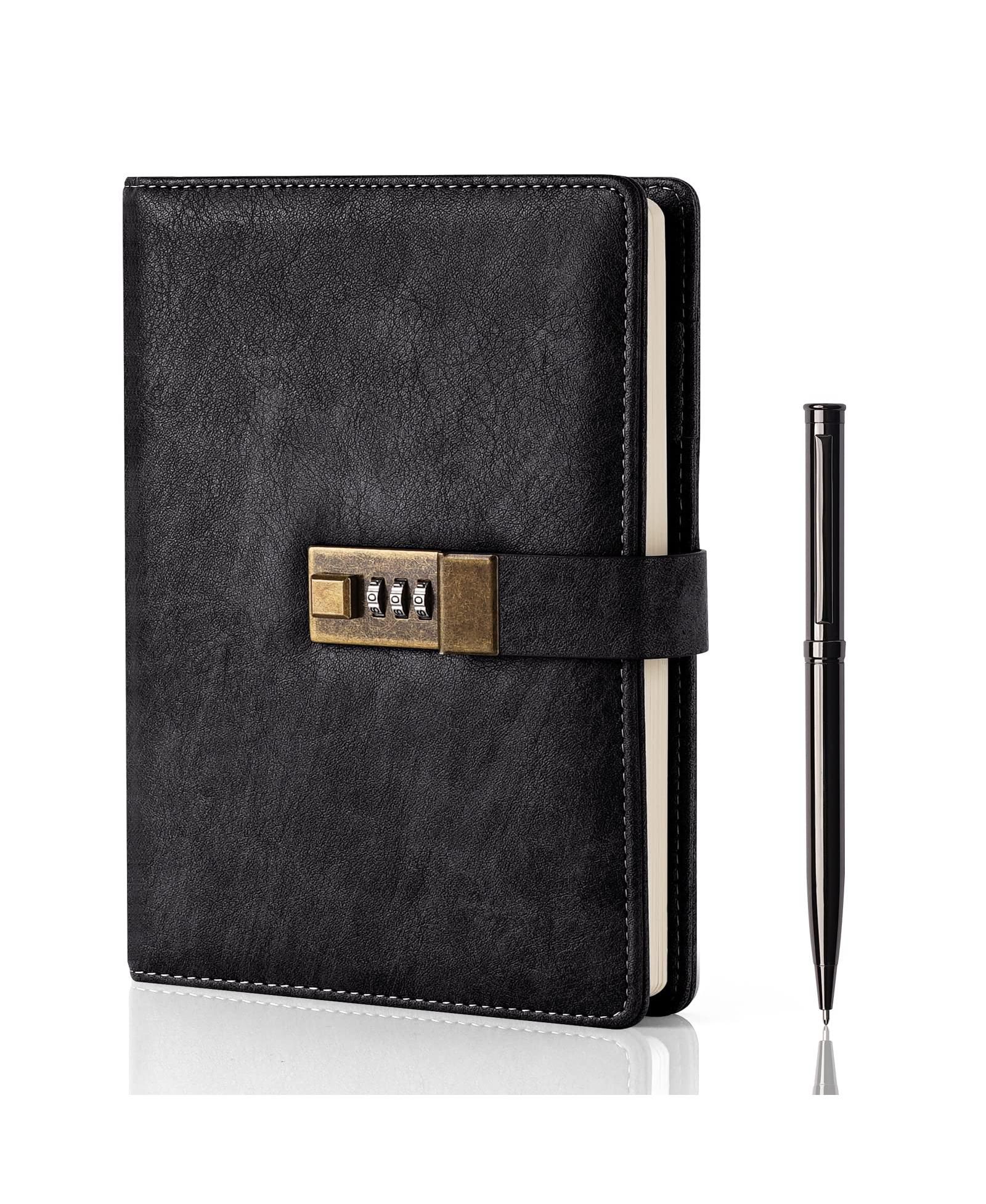 Блокнот GNUADZ Diary Lock A5 PU Leather Journal Vintage Password Notebook Pen Organizer