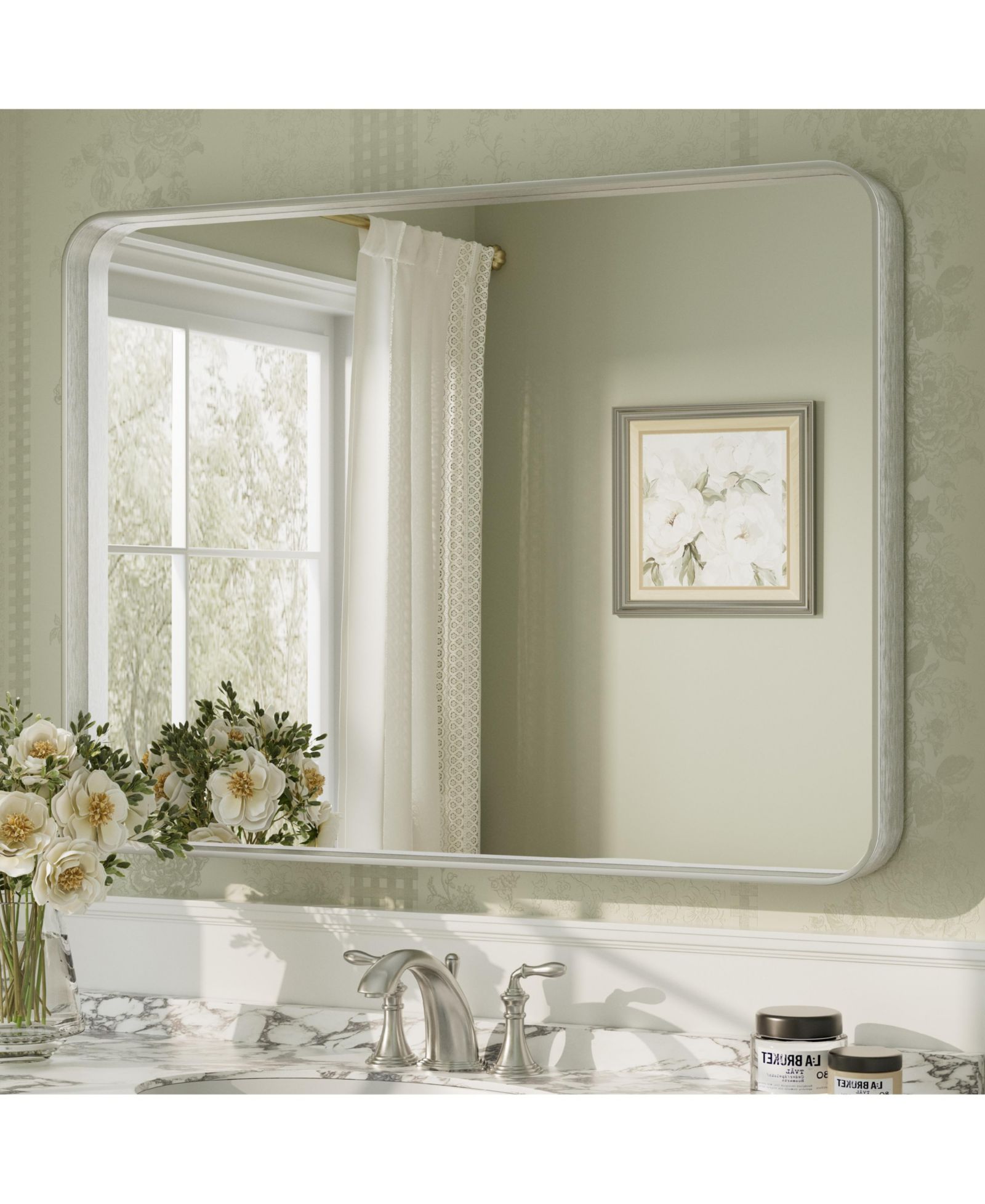 Зеркало Apmir Wall Decor Bathroom Vanity 30" x 40" Tempered Glass and Aluminum Alloy