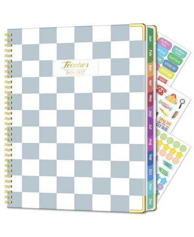GNUADZ 2026-2027 Academic Year Teacher Planner Lesson Plan Book - Spiral-Bound, with Monthly Index Tabs and Stickers