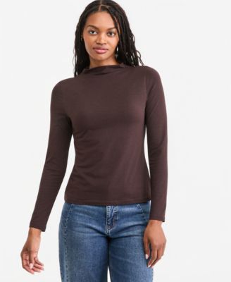 On 34th Women's Long-Sleeve Funnel-Neck Jersey Top, Macy's Exclusive