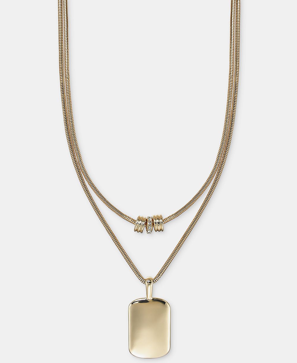 Золотистое ожерелье On 34th Pendant Two-Row