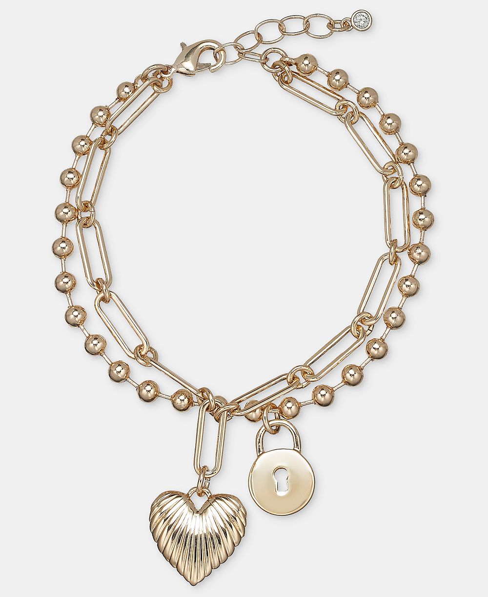 Браслет с двойной цепочкой Heart & Padlock On 34th