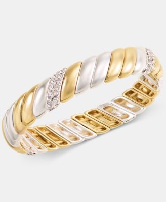 On 34th Crystal Stone Two-Tone Bracelet, Macy's Exclusive