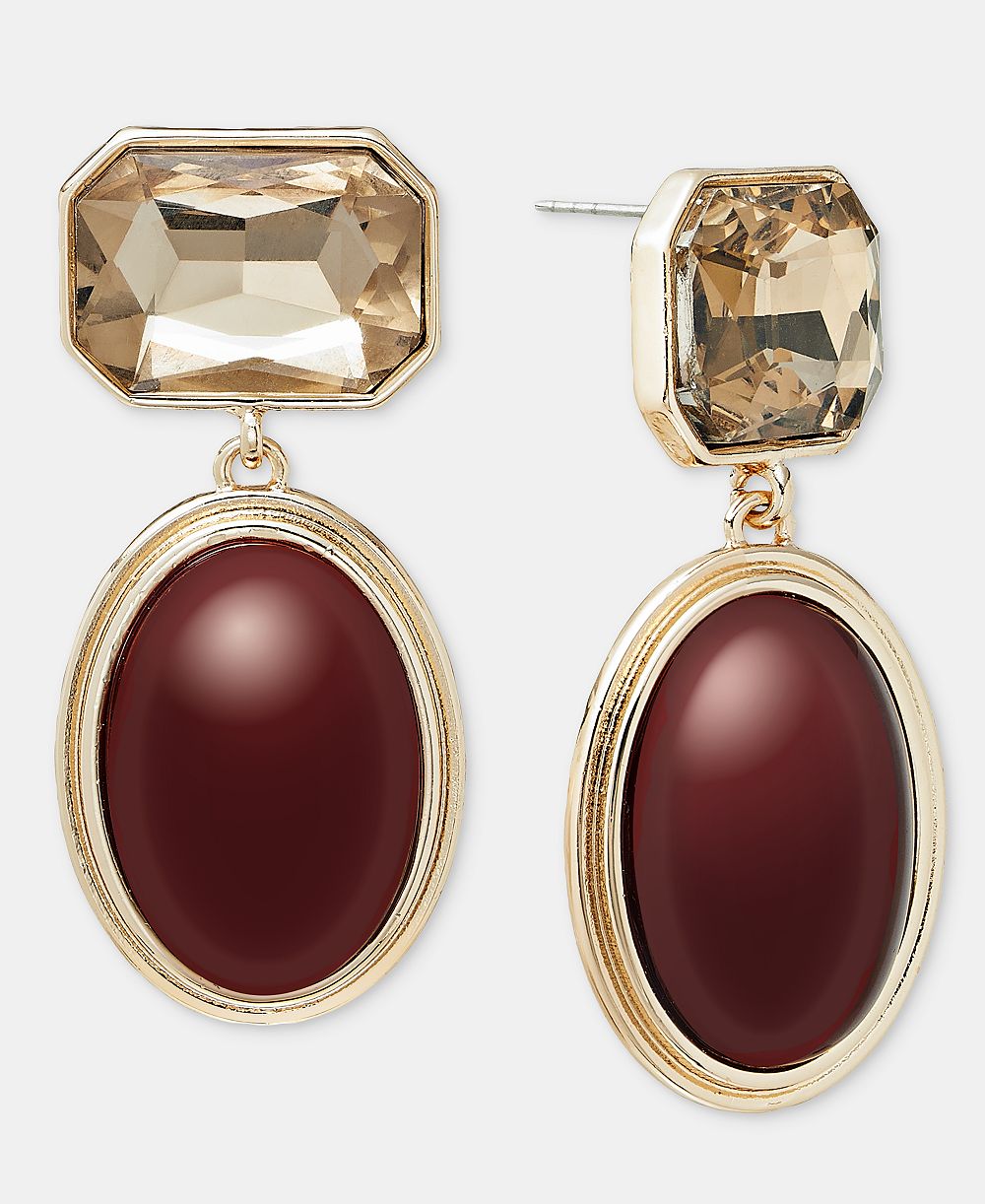I.N.C. International Concepts Sculptural Expression Stone Drop Earrings, Macy's Exclusive