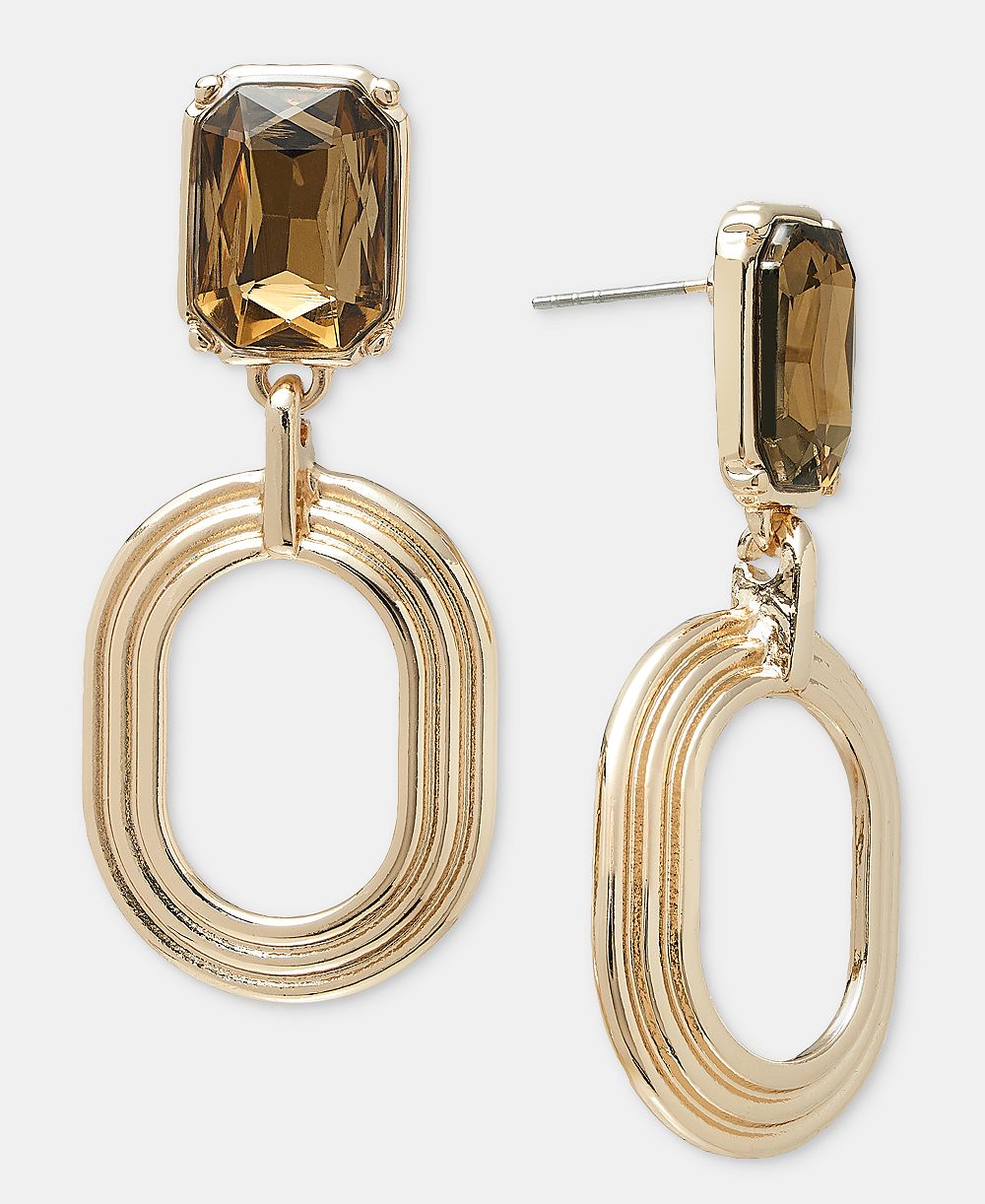 I.N.C. International Concepts Statement Stone Hoop Drop Earrings, Macy's Exclusive