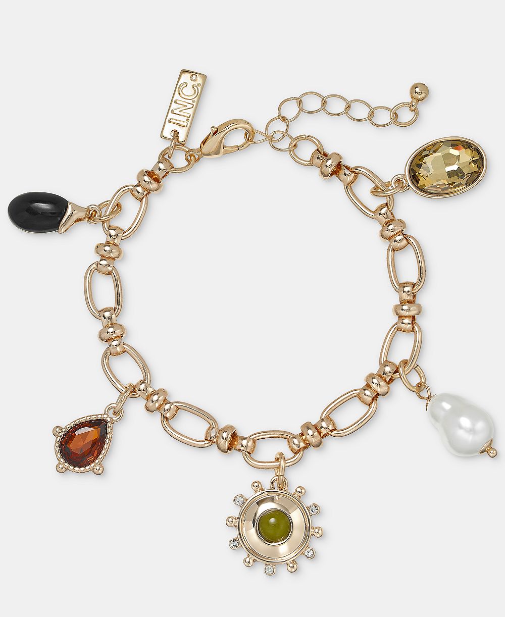 I.N.C. International Concepts Statement Stones Shaky Charm Bracelet, Macy's Exclusive