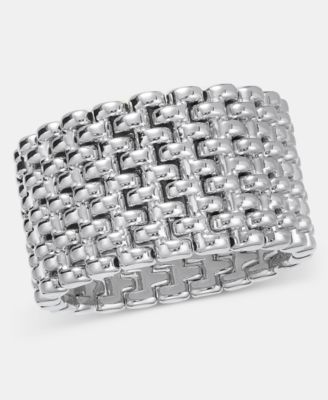 I.N.C. International Concepts Woven Metal Bold Stretch Bracelet, Macy's Exclusive