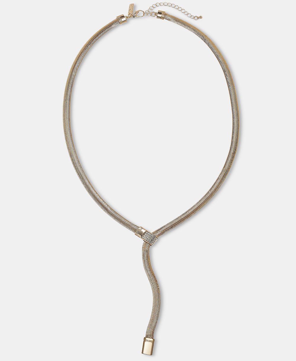 Колье I.N.C. International Concepts Pavé Omega Chain Lariat, 30" + 3" extender