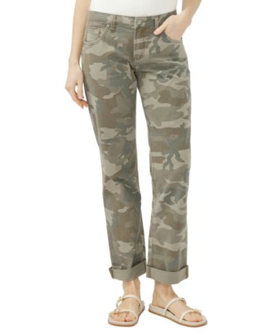 Silver Jeans Co. Женские джинсы Chelsea Mid-Rise Straight-Leg Camo