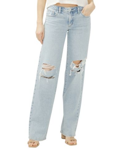 Женские джинсы Silver Jeans Co. Loose & Low-Rise Straight-Leg