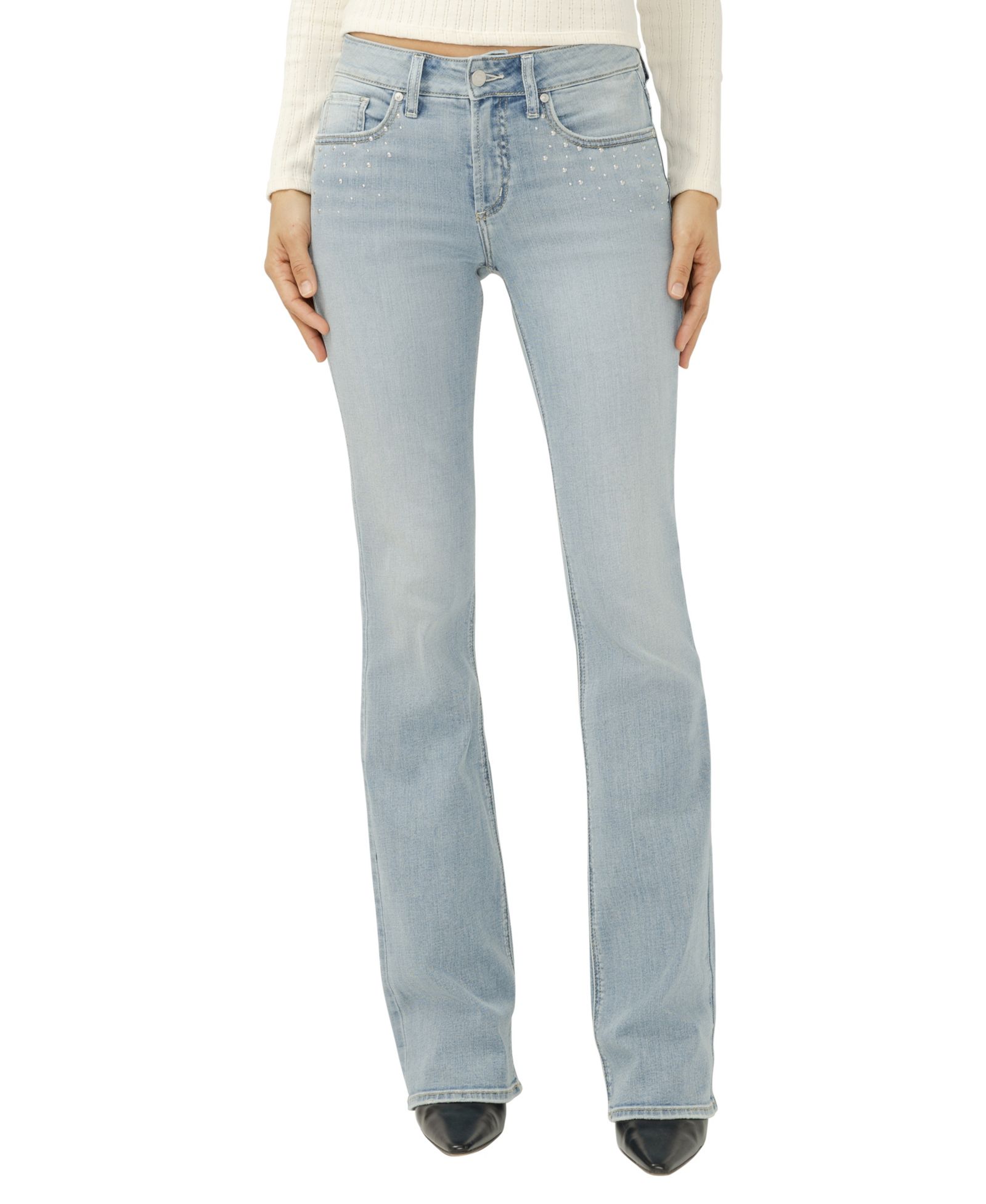 Женские джинсы Silver Jeans Co. Suki Mid-Rise Bootcut Luxe Stretch