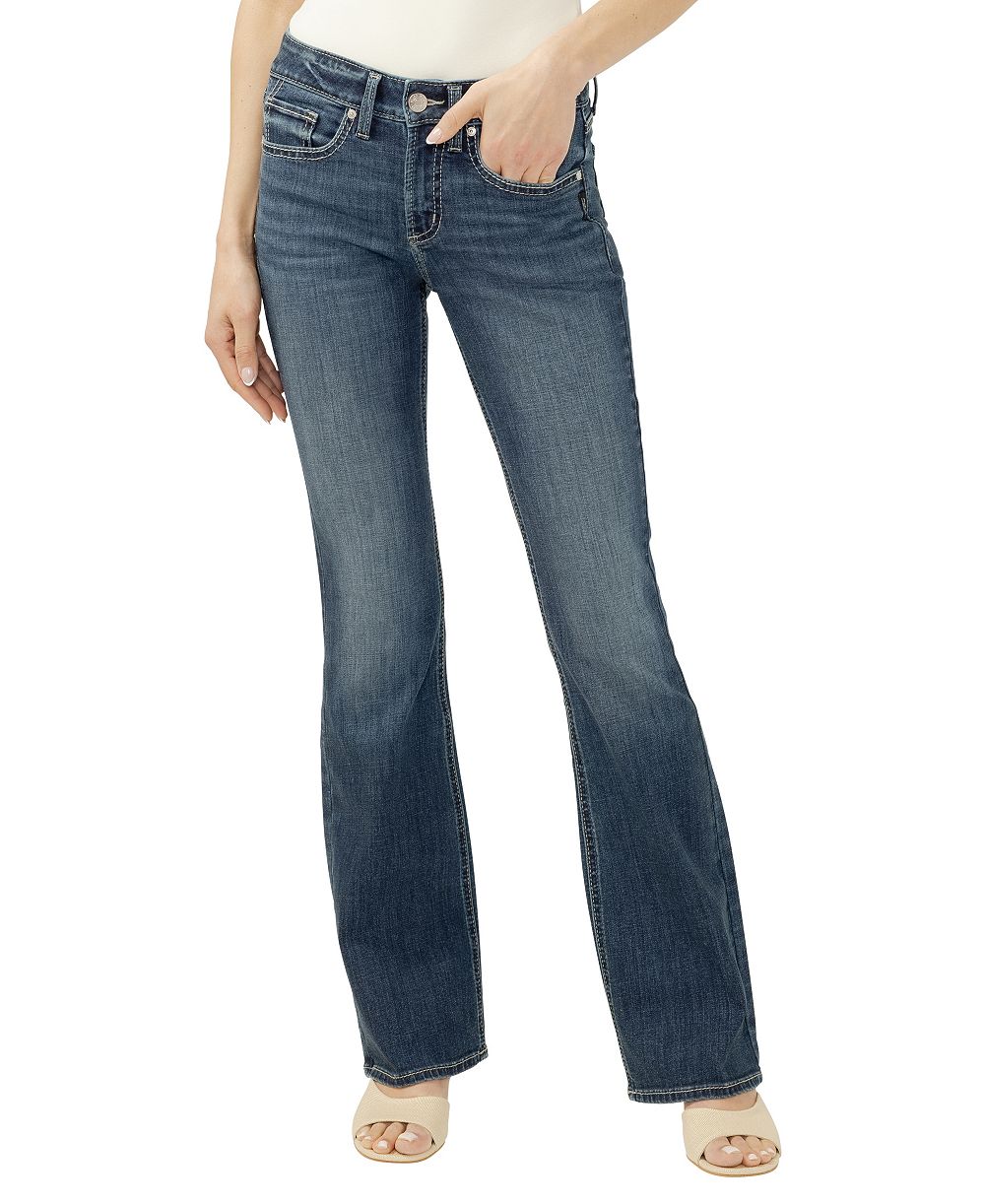 Silver Jeans Co. Women's Suki Mid-Rise Bootcut Luxe Stretch Jeans