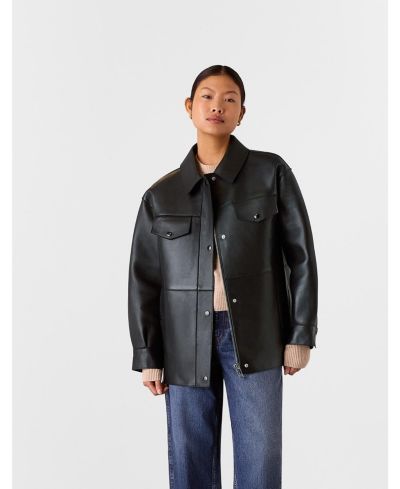 Whistles Women's Clean Bonded Leather Jacket