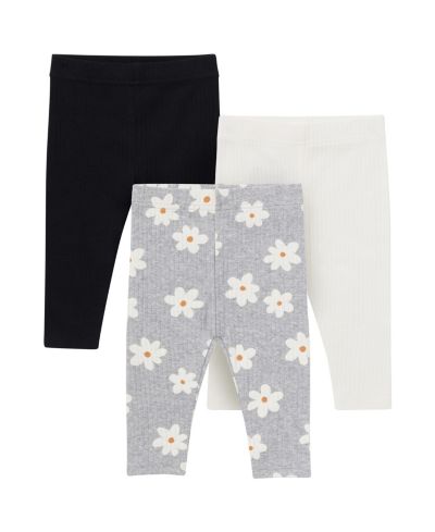 Леггинсы Gerber Toddler Girls 3-Pack Textured