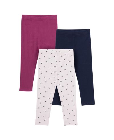 Леггинсы Gerber Toddler Girls 3-Pack Textured