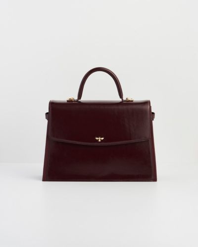 Средняя сумка-тоут Fable England Ruby Cherry Structured